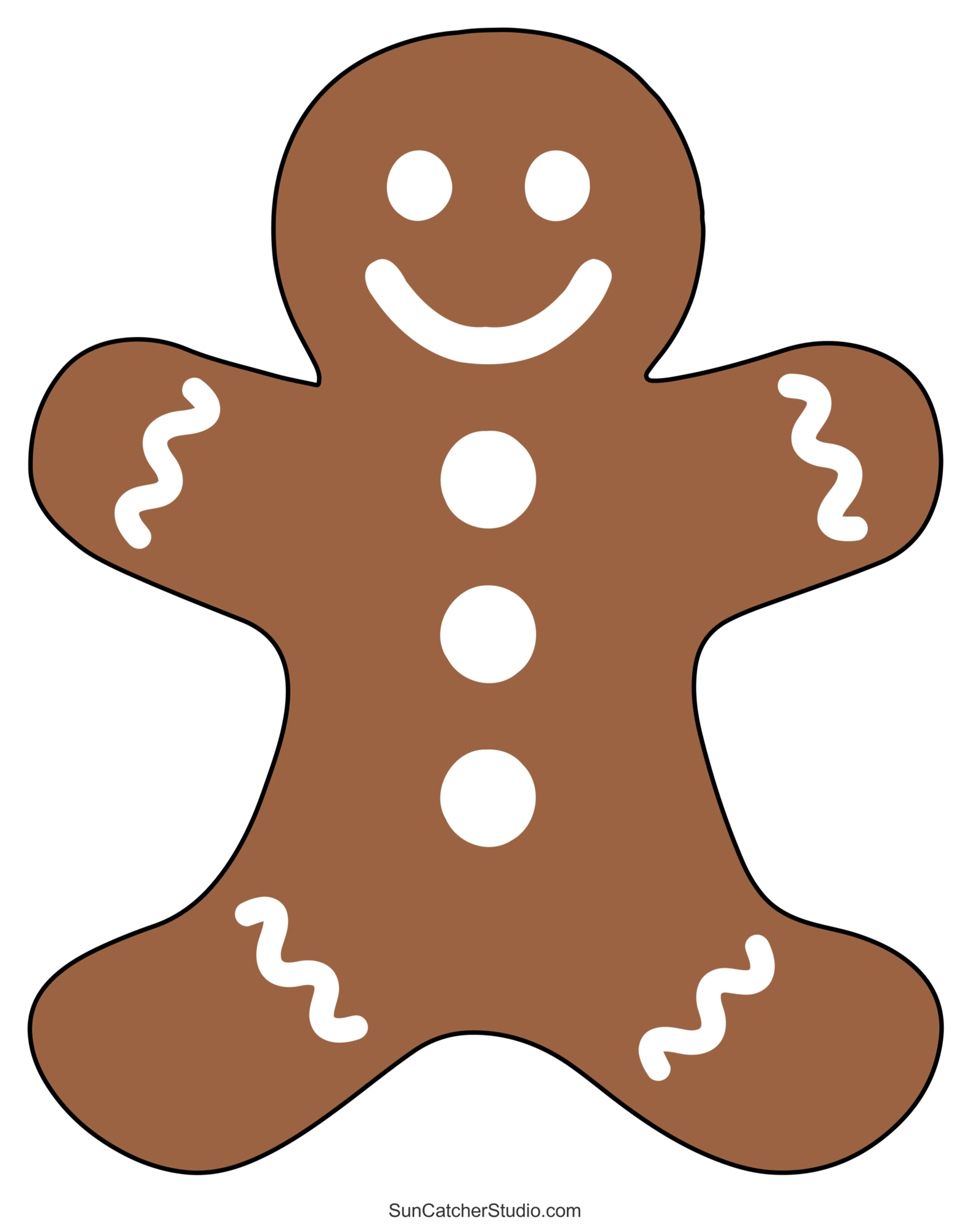 gingerbread man templates (printable outlines and patterns) – free
